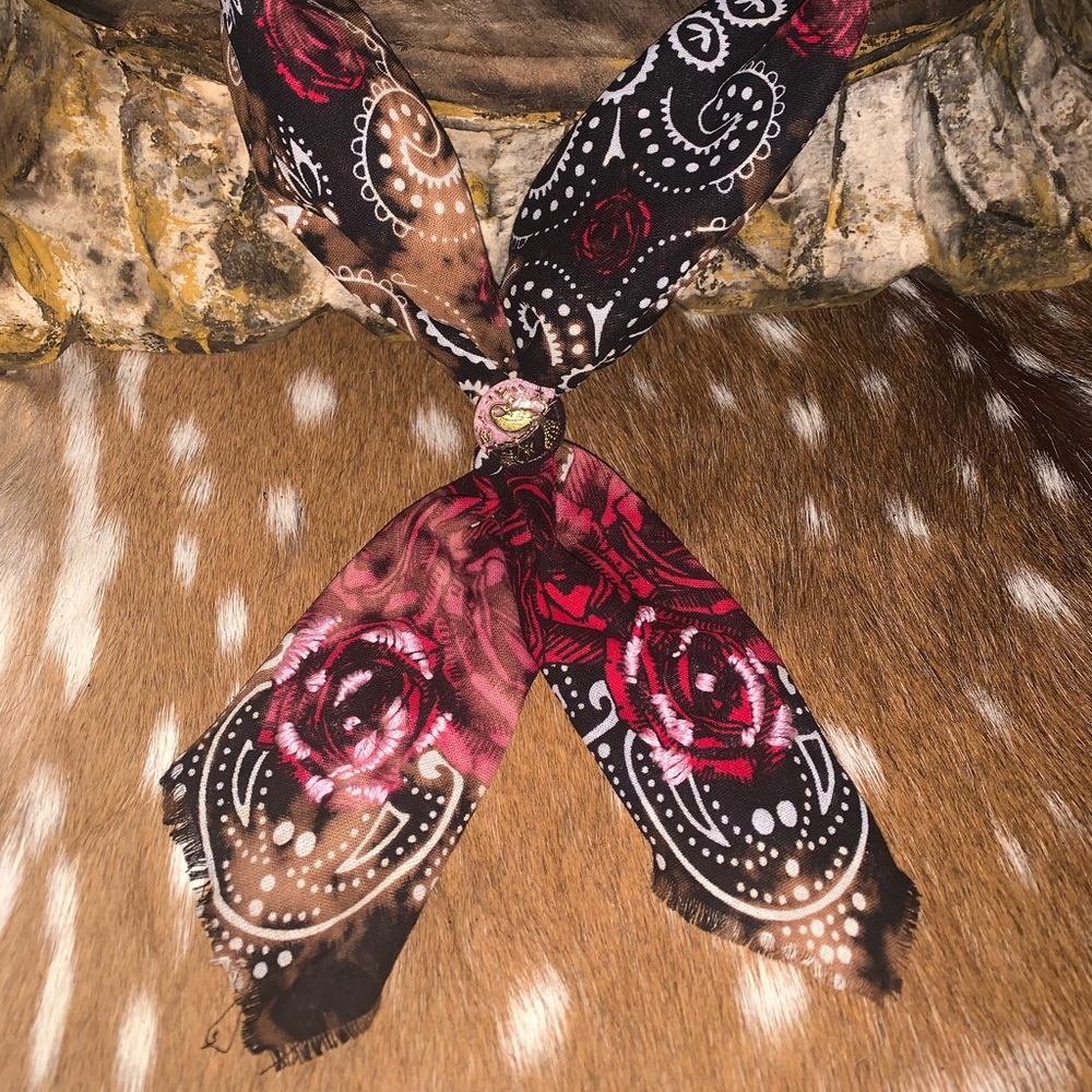 Acid washed scarf, Western Scarf, Bandanna Scarf